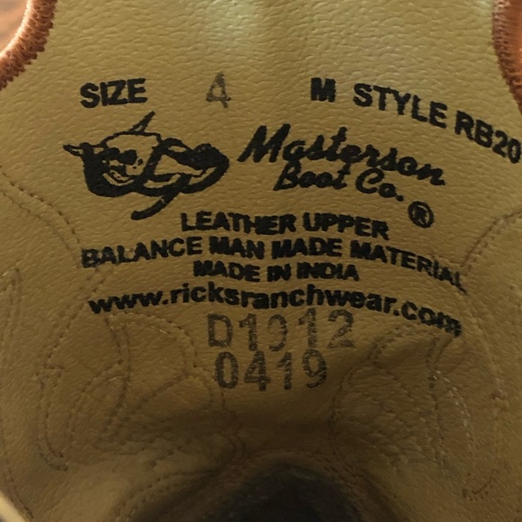 Masterson Boot Co. brown leather pull on boots EUC.  Perfect for a RODEO. - Picture 7 of 12